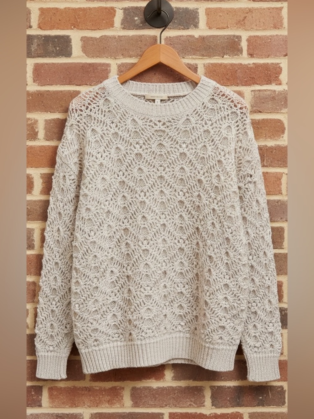 Listicle Intricate Lacy Detailing Pockets Knit Top Size M